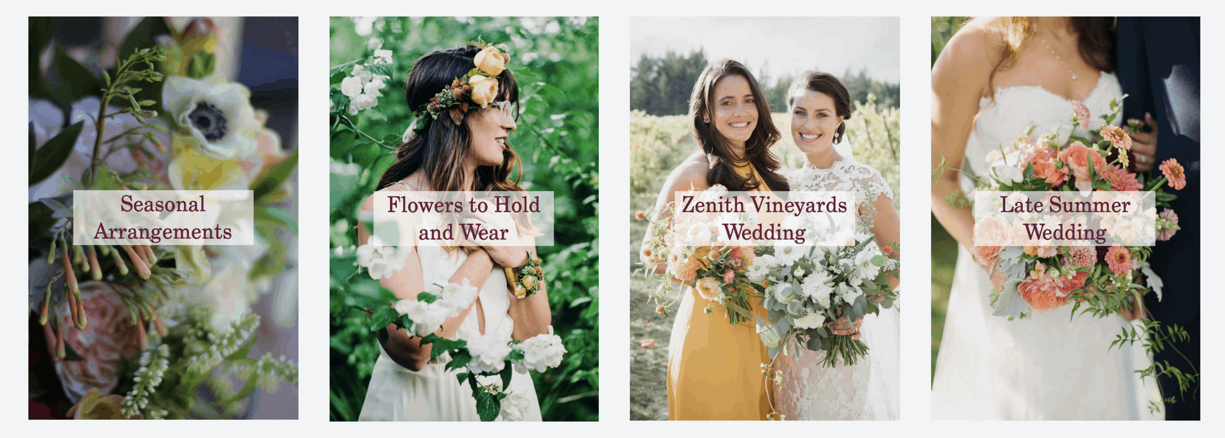  Squarespace Gallery Example - Florist’s Website 