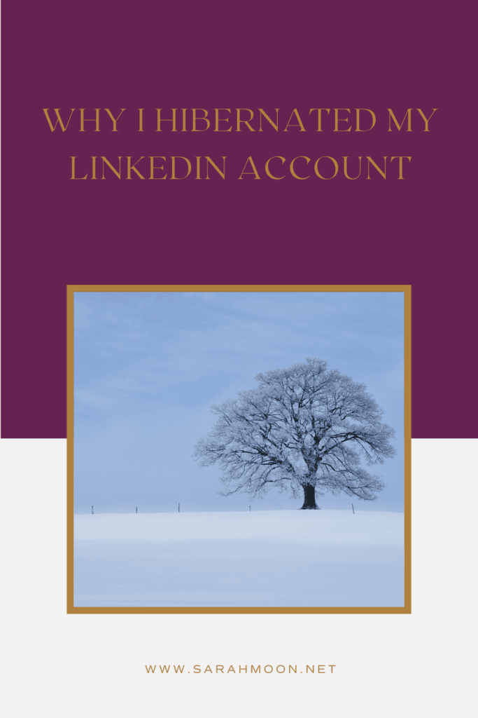 Image of a tree in winter representing the hibernation of a linkedin account for blog post on the subject