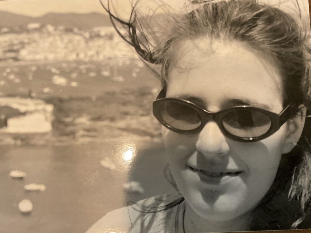 Sarah Moon in Cadaques, Spain in the 1990s. 